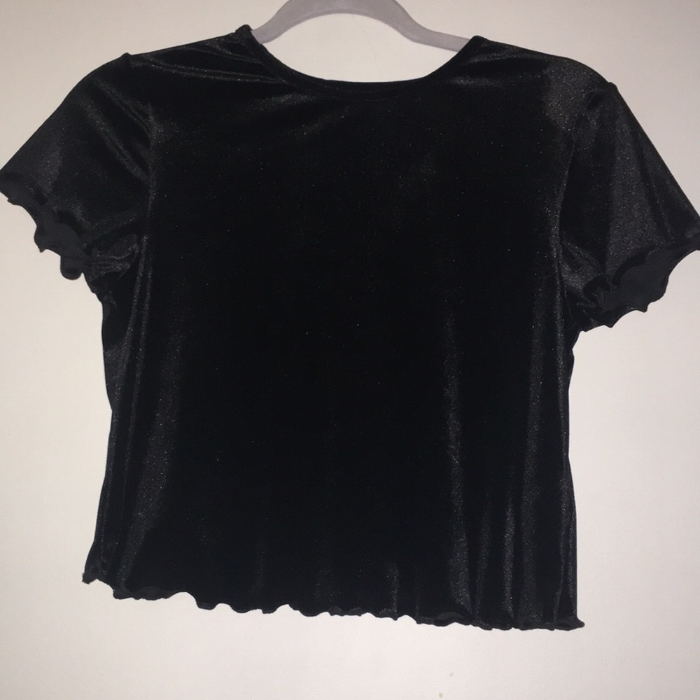 Velvet black top